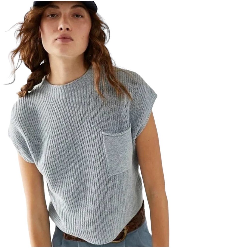Free People Beach Freya Sweater in Light Blue - Size Medium